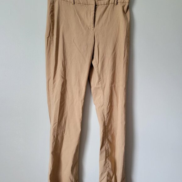 Express Khaki Pants Women's Size 5/6 R Stretch Bootcut w/ Ankle Zipper - Picture 2 of 6